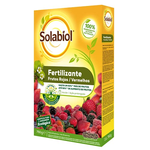Fertilizante para frutos rojos, ingredientes 100% orgánicos con estimulador radicular para una mejora de la cosecha
