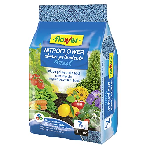 Flower Nitroflower Abono Polivalente, 7 kg, color azul